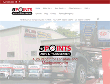 Tablet Screenshot of 5pointsautomotive.com